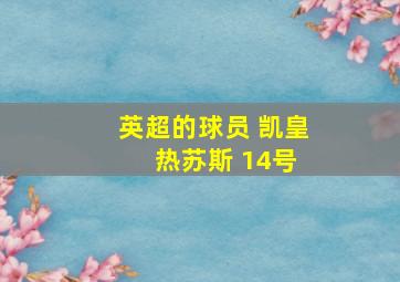 英超的球员 凯皇 热苏斯 14号